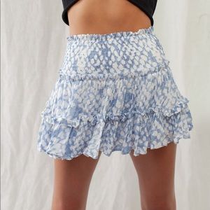 Swiss dot mini skirt